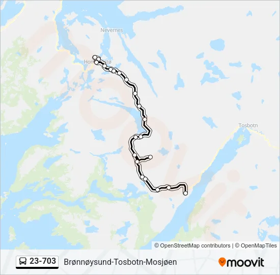 23-703 Bus Line Map