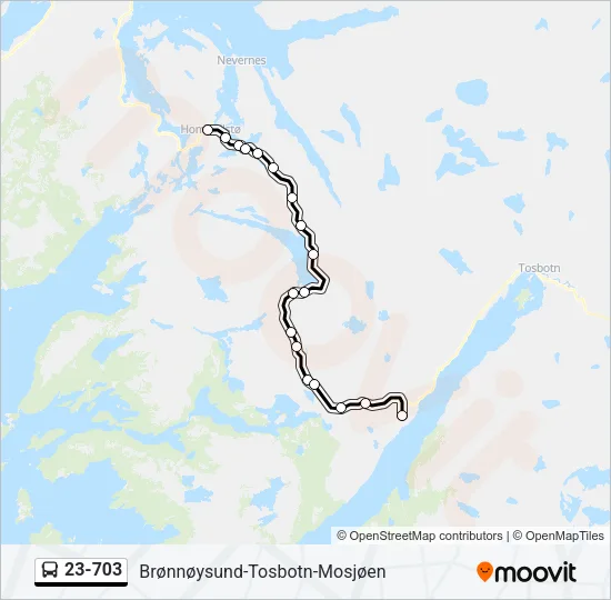 23-703 Bus Line Map