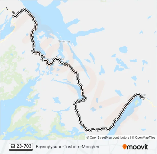 23-703 Bus Line Map
