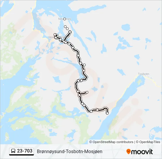 23-703 Bus Line Map