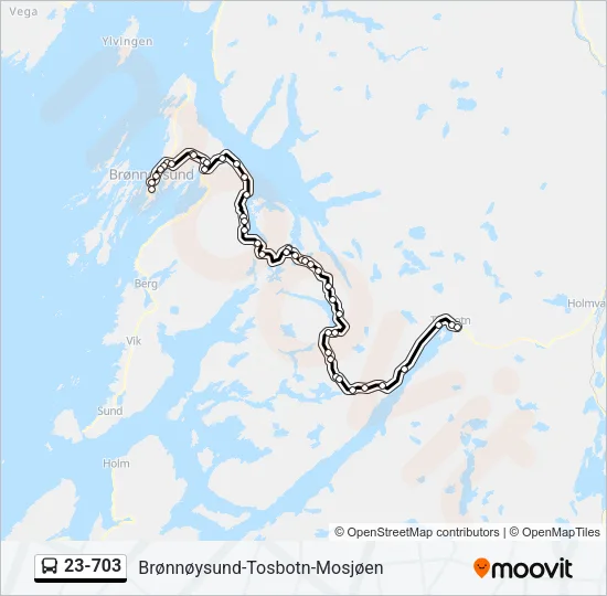 23-703 Bus Line Map