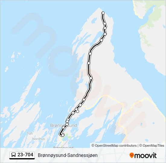 23-704 Bus Line Map