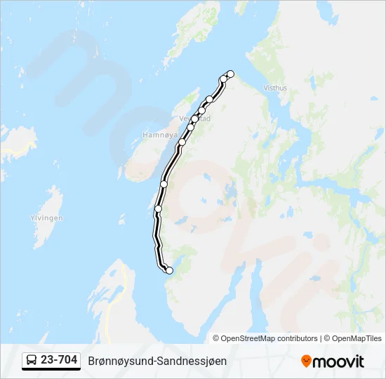 23-704 Bus Line Map