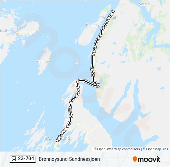 23-704 Bus Line Map
