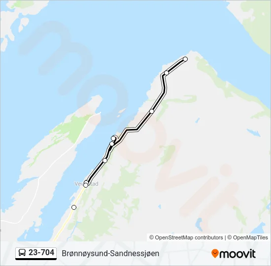 23-704 Bus Line Map