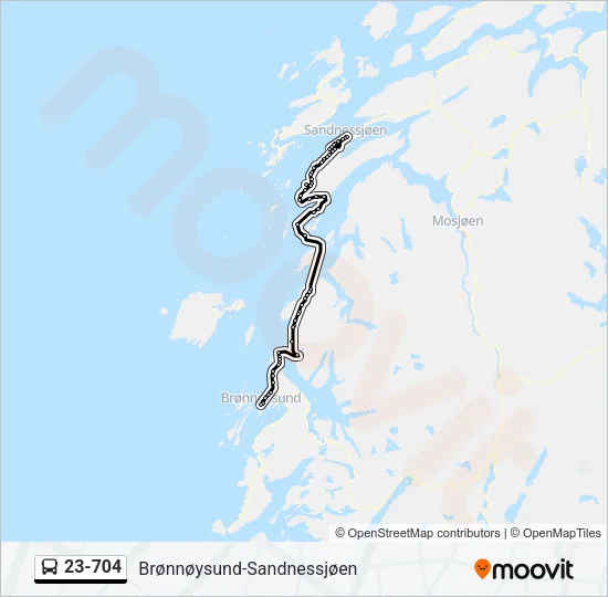 23-704 Bus Line Map