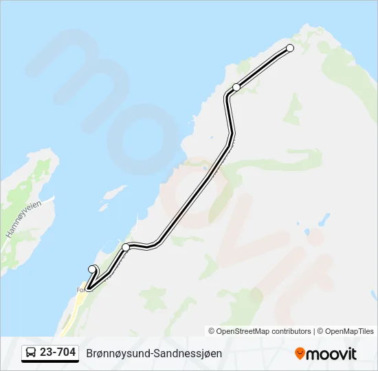 23-704 Bus Line Map