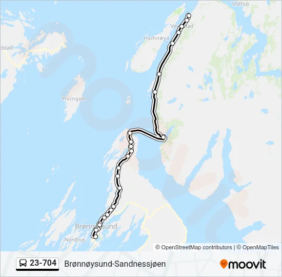 23-704 Bus Line Map