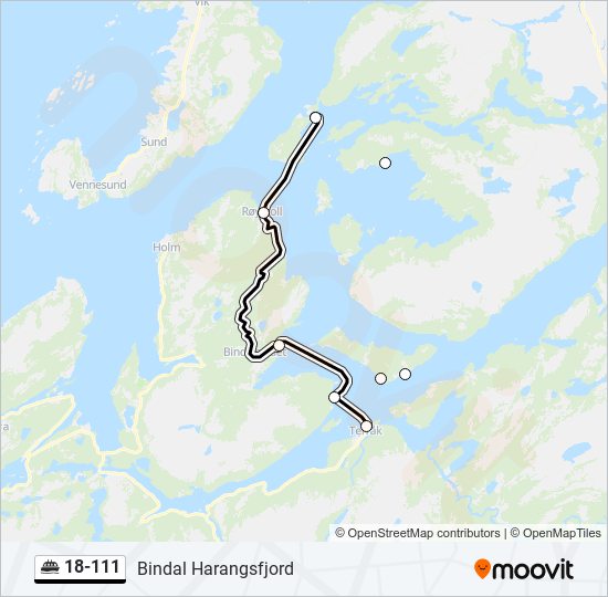 18-111 ferry Line Map