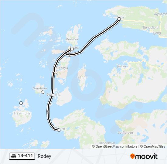 18-411 ferry Line Map