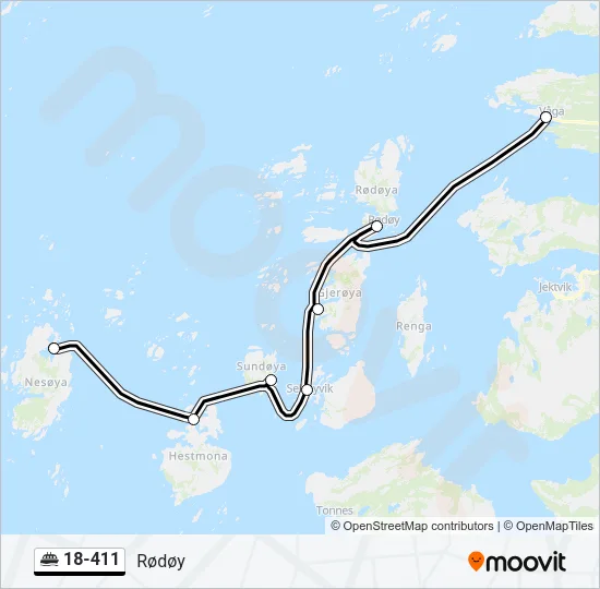 18-411 Ferry Line Map