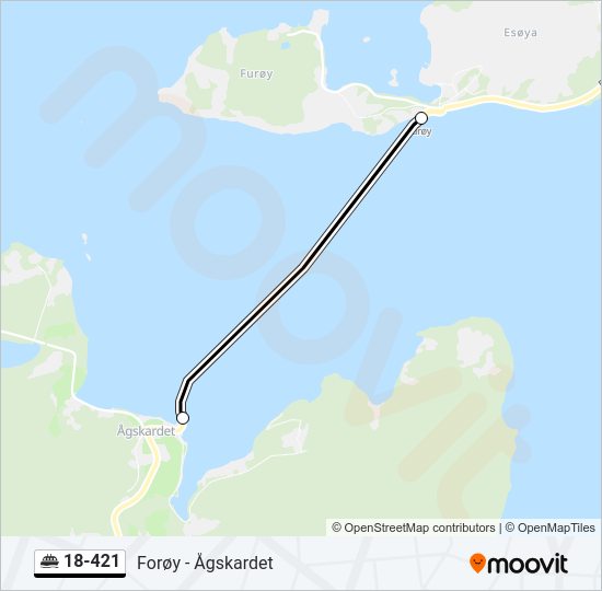 18-421 ferry Line Map