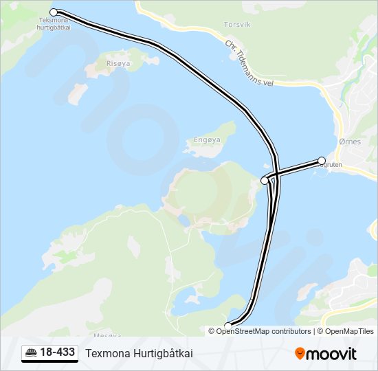 18-433 ferry Line Map