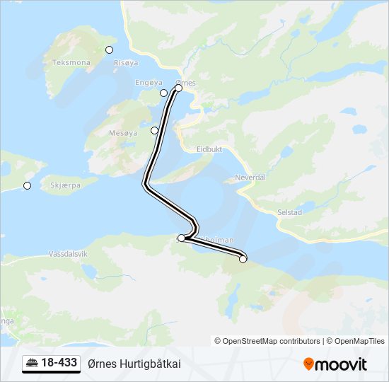 18-433 ferry Line Map