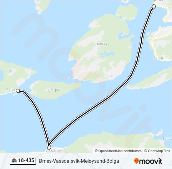 18-435 ferry Line Map