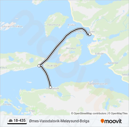 18-435 ferry Line Map