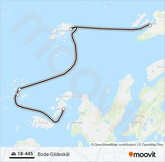 18-445 Ferry Line Map