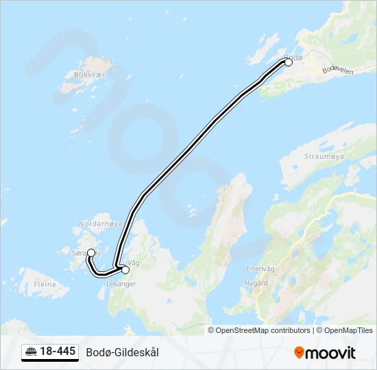 18-445 Ferry Line Map