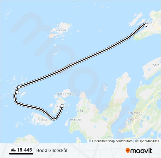 18-445 ferry Line Map