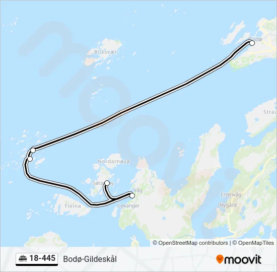 18-445 Ferry Line Map