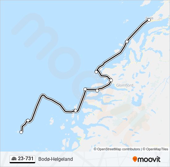 23-731 ferry Line Map