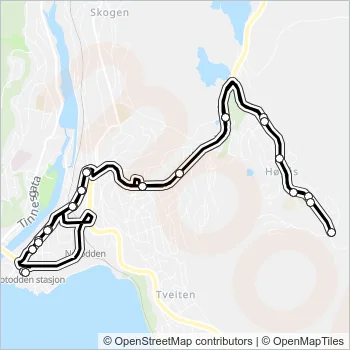 1 Bus Line Map