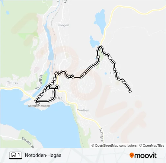 1 Bus Line Map