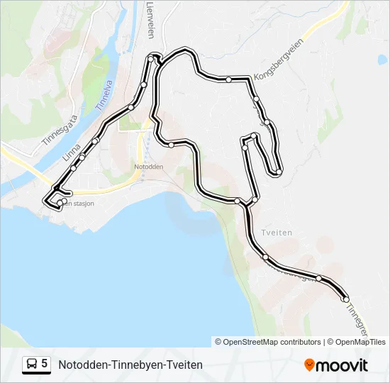 5 Bus Line Map