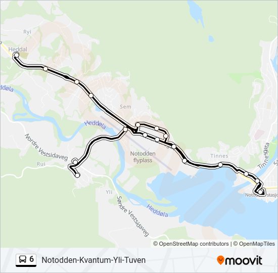 6 bus Line Map