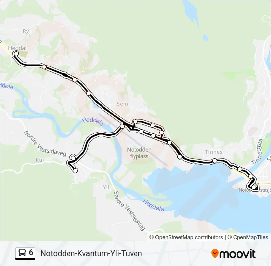 6 Bus Line Map