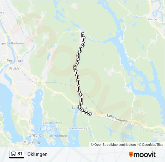 81 Bus Line Map