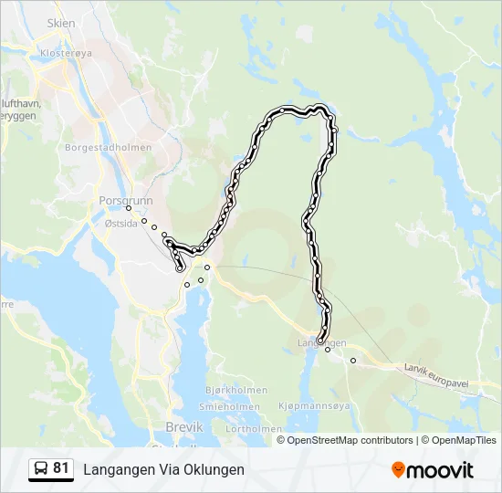 81 Bus Line Map