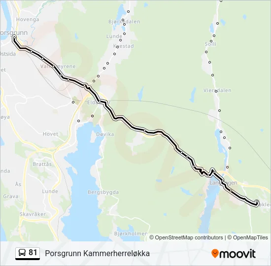 81 Bus Line Map