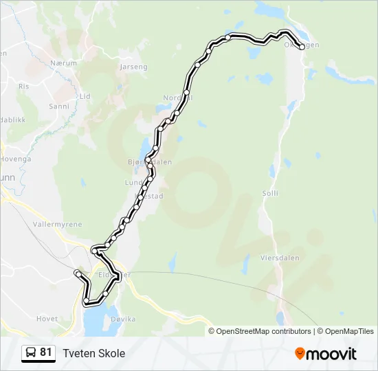 81 Bus Line Map