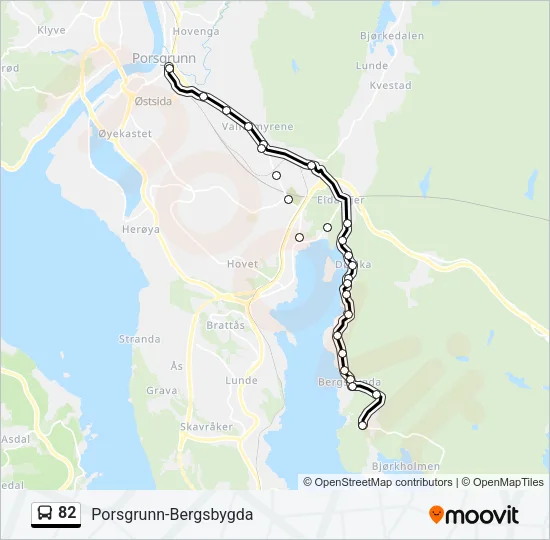 82 Bus Line Map