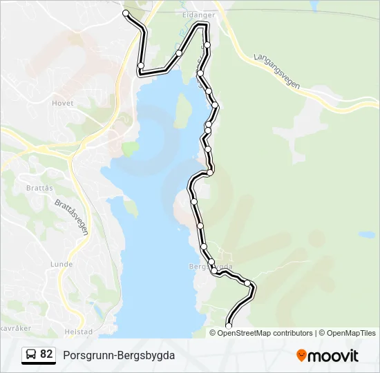 82 Bus Line Map