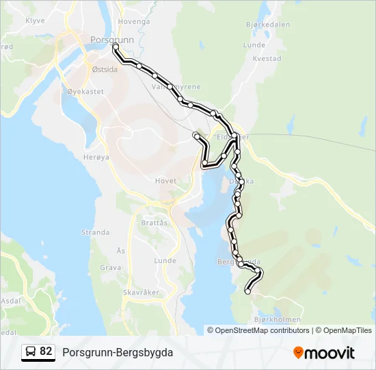 82 Bus Line Map