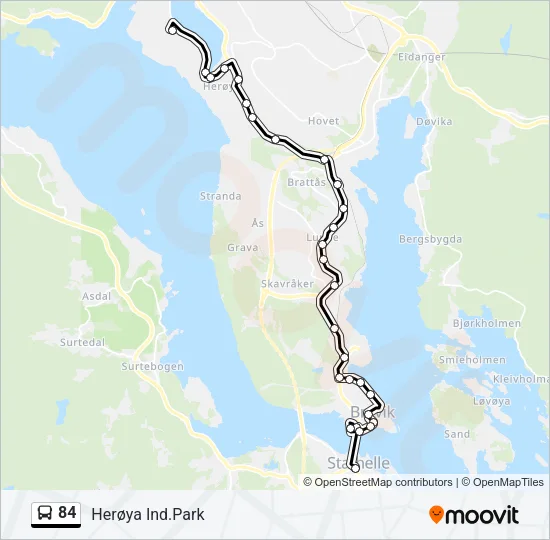 84 Bus Line Map