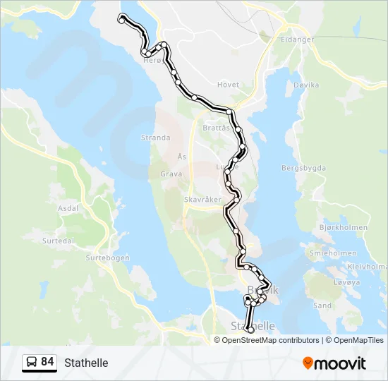 84 Bus Line Map