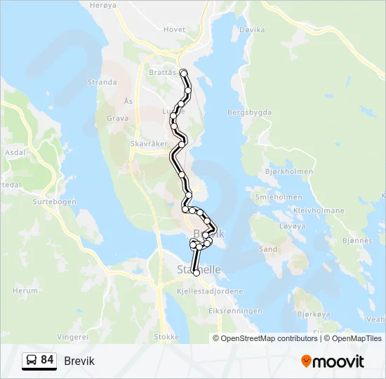 84 Bus Line Map