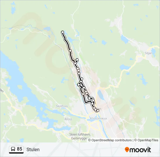 85 Bus Line Map