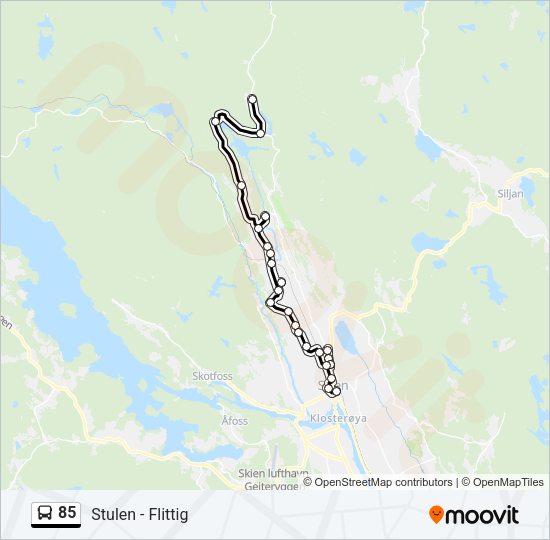 85 Bus Line Map
