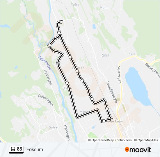 85 bus Line Map