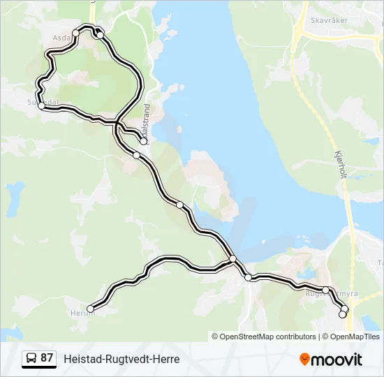 87 Bus Line Map