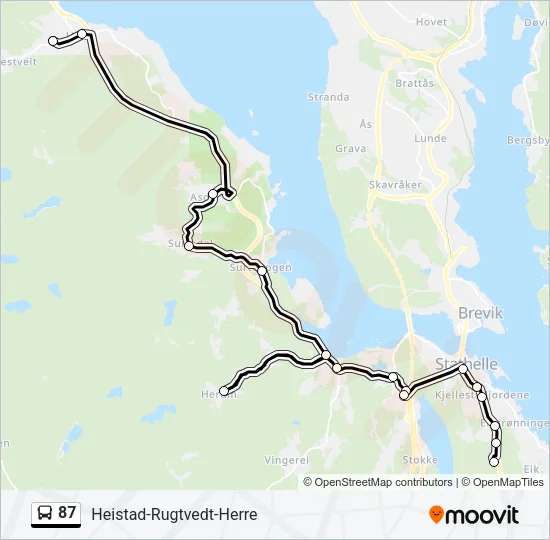 87 Bus Line Map