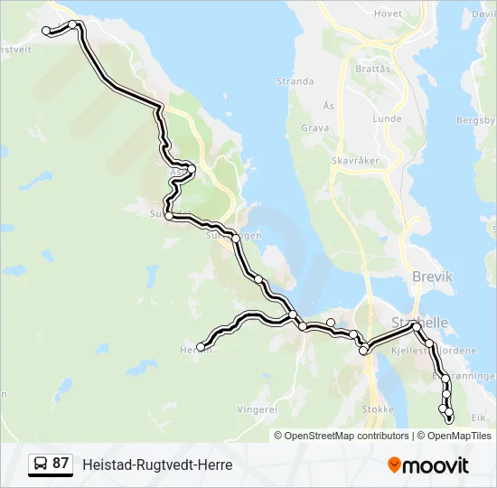 87 Bus Line Map