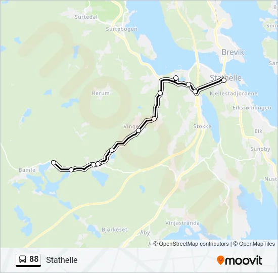 88 Bus Line Map