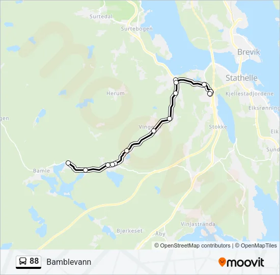 88 Bus Line Map