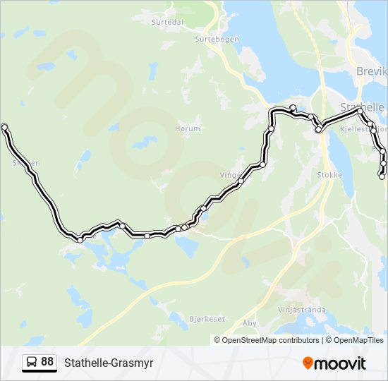 88 bus Line Map