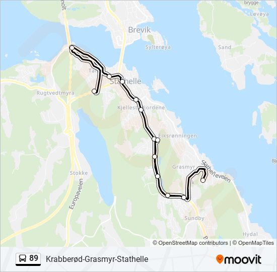 89 bus Line Map